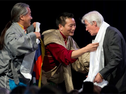 Dalai Lama's representatives presented with the Liberty Medal on his behalf Dalai Lama's representatives presented with the Liberty Medal on his behalf