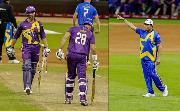 Cricket All-Stars photos: Sangakkara sparkles as Warne's Warriors beat Tendulkar's Blasters Cricket All-Stars photos: Sangakkara sparkles as Warne's Warriors beat Tendulkar's Blasters