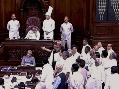 Rajya Sabha passes three bills without debate as Left walks out in protest Rajya Sabha passes three bills without debate as Left walks out in protest