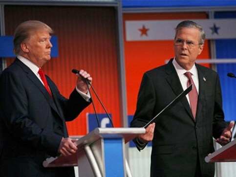 Donald Trump and Jeb Bush Spar at GOP Debate, Republicans debate how to defeat jihadists Donald Trump and Jeb Bush Spar at GOP Debate, Republicans debate how to defeat jihadists