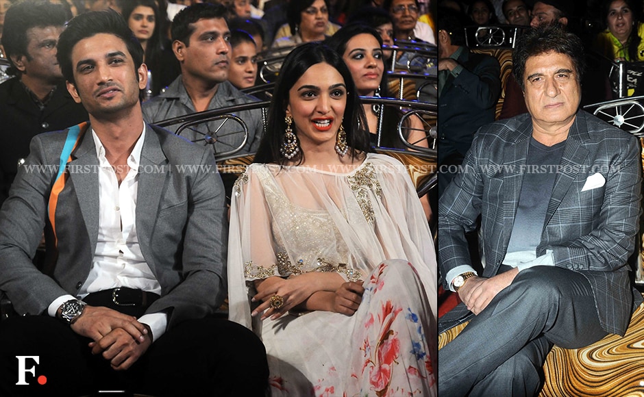 Sushant Singh Rajput with Kiara Advani, and Raj Babbar were spotted at the event. Sachin Gokhale/Firstpost Sushant Singh Rajput with Kiara Advani, and Raj Babbar were spotted at the event. Sachin Gokhale/Firstpost