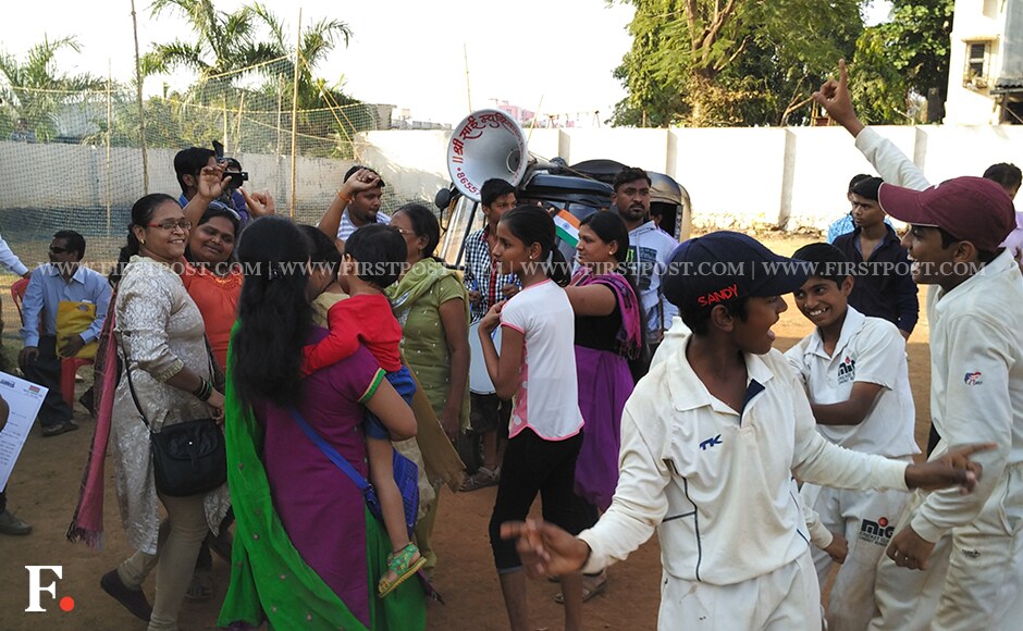 Pranav's teammates, friends and family celebrate the incredible feat. Jigar Mehta/Firstpost Pranav's teammates, friends and family celebrate the incredible feat. Jigar Mehta/Firstpost