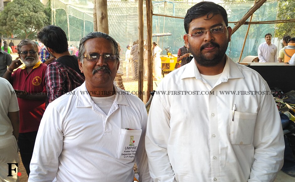 The umpires who did the arduous and repetitive job of calling fours and sixes during the match. Jigar Mehta/Firstpost The umpires who did the arduous and repetitive job of calling fours and sixes during the match. Jigar Mehta/Firstpost