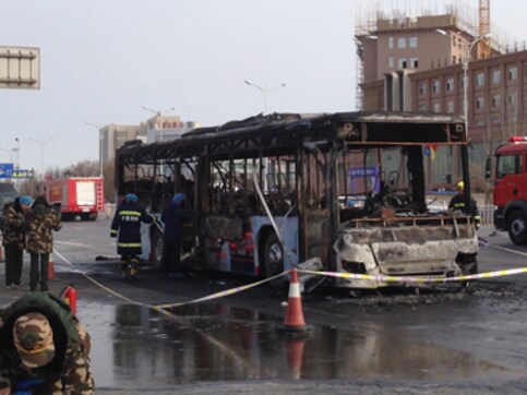 Fourteen people dead, over 30 injured as bus catches fire in China Fourteen people dead, over 30 injured as bus catches fire in China