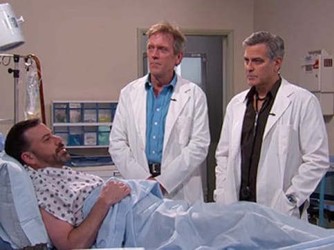 George Clooney cures Jimmy Kimmel at 'ER' reunion with 'rapper's delight' George Clooney cures Jimmy Kimmel at 'ER' reunion with 'rapper's delight'