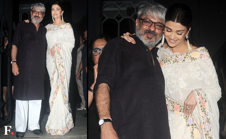Deepika Padukone may now be his favourite actress to work with, but Bhansali also traded hugs with his onetime muse Aishwarya Rai Bachchan at the party. Image by Sachin Gokhale/Firstpost Deepika Padukone may now be his favourite actress to work with, but Bhansali also traded hugs with his onetime muse Aishwarya Rai Bachchan at the party. Image by Sachin Gokhale/Firstpost