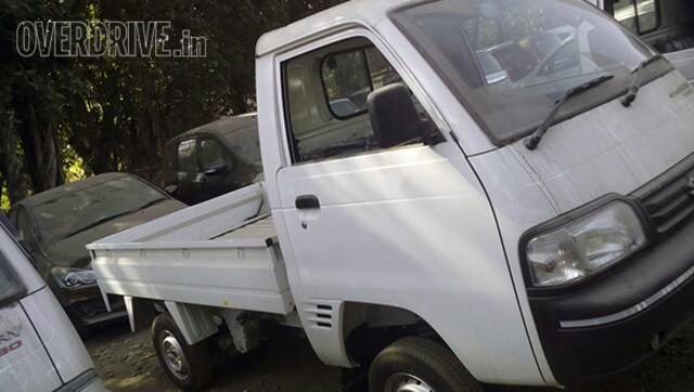 Spied: Maruti Suzuki Super Carry Turbo LCV at a dealer stockyard in India