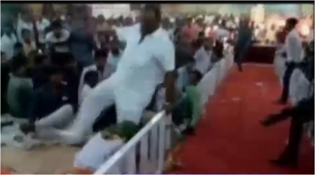 Watch: Gujarat BJP MP Vitthal Radadia attacks old man as victim begs for mercy Watch: Gujarat BJP MP Vitthal Radadia attacks old man as victim begs for mercy