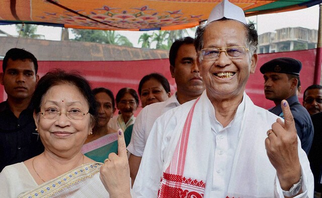 Assam Chief Minister Tarun Gogoi with his wife Dolly Gogoi voted at Jorhat district of Assam on Monday. The CM is contesting against BJP's Kamakhya Prasad Tasa in a battle that election watchers are betting is going to be a bitter one. PTI Assam Chief Minister Tarun Gogoi with his wife Dolly Gogoi voted at Jorhat district of Assam on Monday. The CM is contesting against BJP's Kamakhya Prasad Tasa in a battle that election watchers are betting is going to be a bitter one. PTI