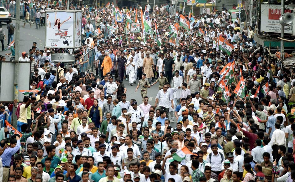 With big rallies, road shows, street corner meetings and last minute door-to-door contact with voters, canvassing reached a peak over the past couple of days, before coming to an end. PTI With big rallies, road shows, street corner meetings and last minute door-to-door contact with voters, canvassing reached a peak over the past couple of days, before coming to an end. PTI