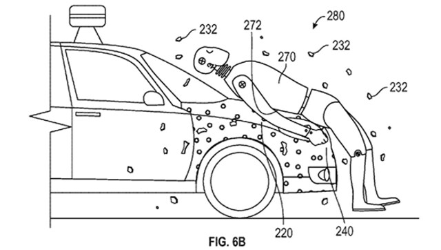 Google patents sticky layer technology to protect pedestrians in crash Google patents sticky layer technology to protect pedestrians in crash