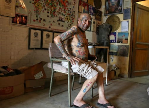After breaking 20 records, 'Guinness Rishi' gets inked with 366 flags to set another one After breaking 20 records, 'Guinness Rishi' gets inked with 366 flags to set another one