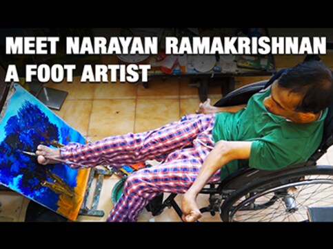Watch: Don't miss the inspiring story of this Mumbai foot artist Watch: Don't miss the inspiring story of this Mumbai foot artist