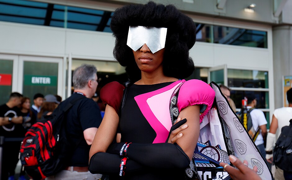 A cosplay artist dressed as Bill Cipher arrives for the opening day of Comic-Con. Reuters A cosplay artist dressed as Bill Cipher arrives for the opening day of Comic-Con. Reuters