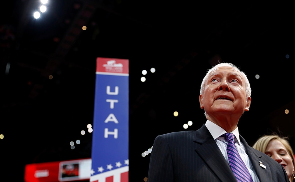 Sen. Orrin Hatch (R-UT) atsurveys the floor of the Republican National Convention from the seats of the Utah delegation. Reuters Sen. Orrin Hatch (R-UT) atsurveys the floor of the Republican National Convention from the seats of the Utah delegation. Reuters