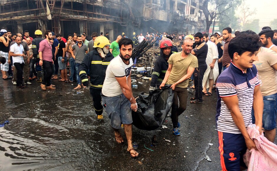 In a second attack, a roadside explosive device also blew up around midnight in a market in Al-Shaab, a Shi'ite district in the north of the capital, killing at least two people. Photo Courtesy: AP In a second attack, a roadside explosive device also blew up around midnight in a market in Al-Shaab, a Shi'ite district in the north of the capital, killing at least two people. Photo Courtesy: AP