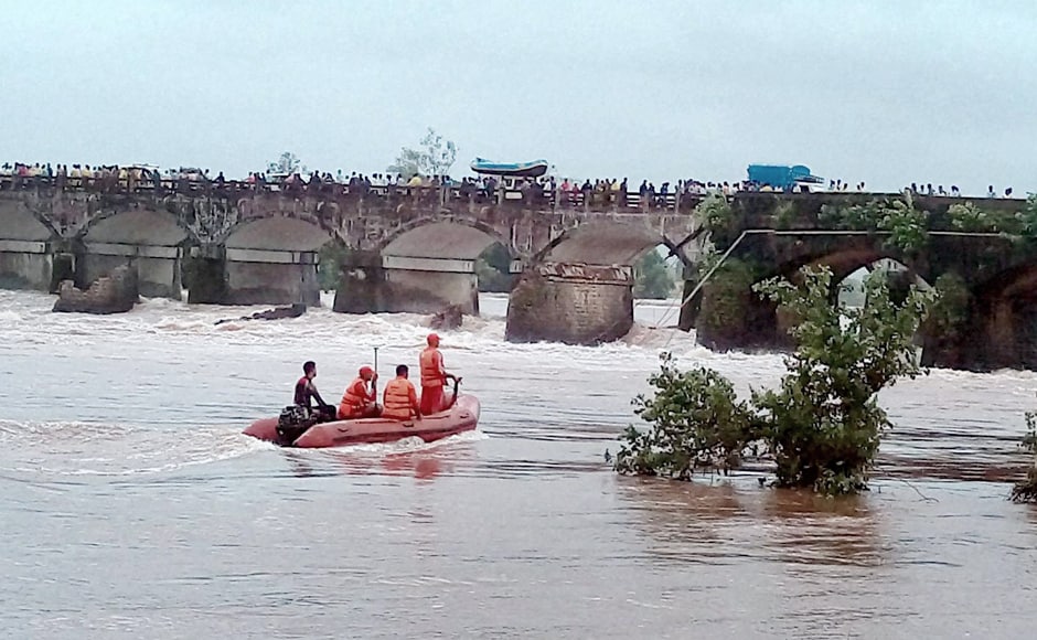 Two Maharashtra government-run buses, which left Chiplun and Ratnagiri, are said to be missing while several cars have been washed away. The two buses, that went missing, included 18 passengers, two drivers and two conductors. PTI Two Maharashtra government-run buses, which left Chiplun and Ratnagiri, are said to be missing while several cars have been washed away. The two buses, that went missing, included 18 passengers, two drivers and two conductors. PTI