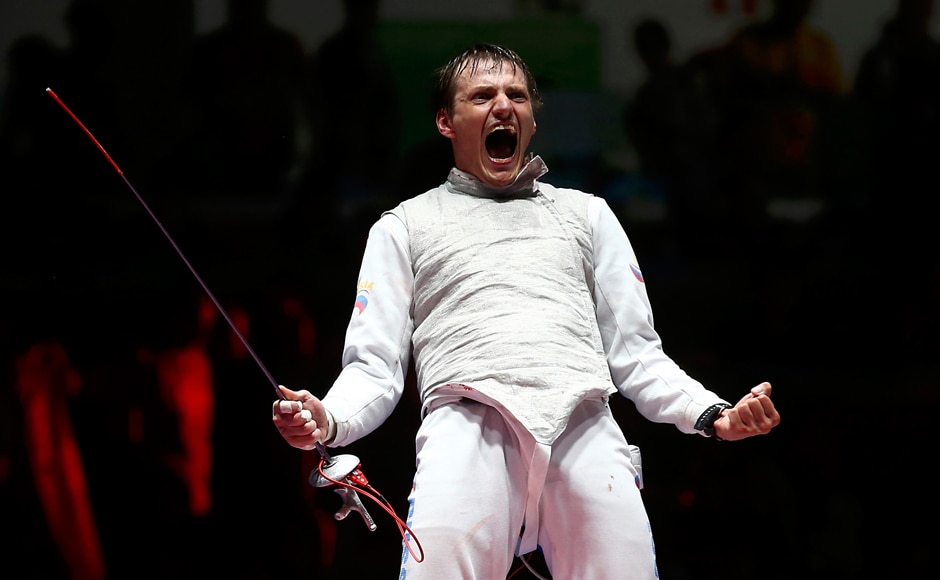 Alexey Cheremisinov of Russia celebrates winning gold medal. Reuters Alexey Cheremisinov of Russia celebrates winning gold medal. Reuters
