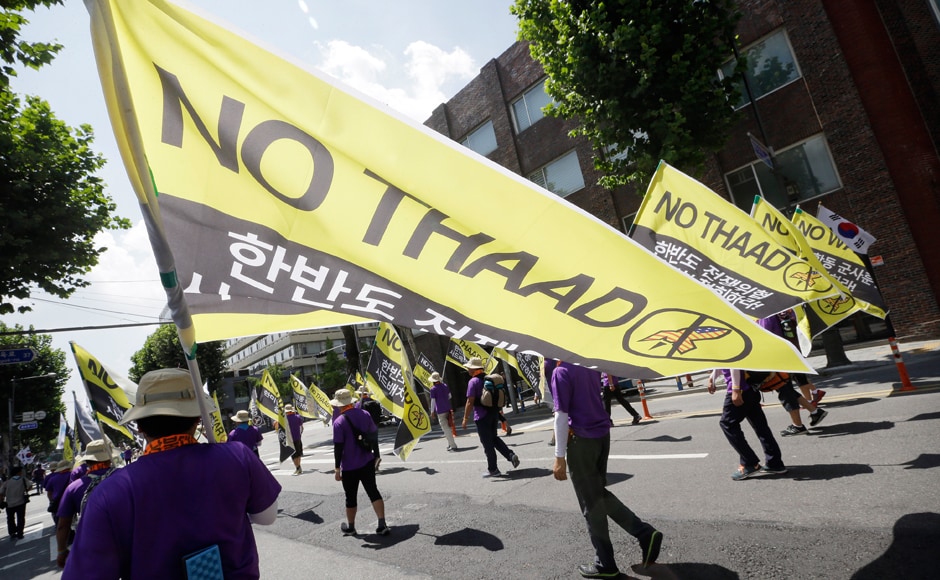 South Korea and the United States have said THAAD will only be used in defence against North Korean ballistic missiles, but China has warned it would destabilise the regional security balance. AP South Korea and the United States have said THAAD will only be used in defence against North Korean ballistic missiles, but China has warned it would destabilise the regional security balance. AP
