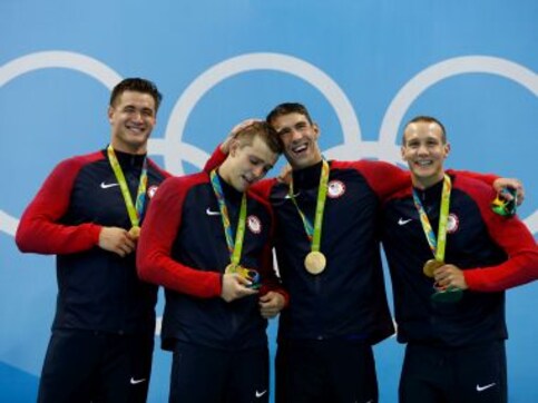 Rio Olympics 2016: Michael Phelps clinches 19th gold as US men win 4x100 freestyle Rio Olympics 2016: Michael Phelps clinches 19th gold as US men win 4x100 freestyle