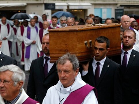 France lays to rest Jacques Hamel, priest killed in Normandy church attack France lays to rest Jacques Hamel, priest killed in Normandy church attack