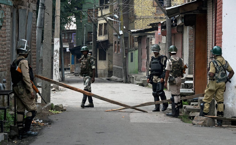 Srinagar has witnessed massive protest ever since the killing of Hizbul Mujahideen leader Burhan Wani following which CRPF jawans have been stationed through out the Valley. PTI Srinagar has witnessed massive protest ever since the killing of Hizbul Mujahideen leader Burhan Wani following which CRPF jawans have been stationed through out the Valley. PTI