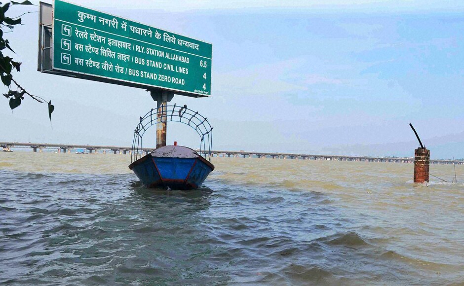 Due to flooding of the roads and highways, many places are still not motorable while the Allahabad-Mirzapur highway continues to be flooded. PTI Due to flooding of the roads and highways, many places are still not motorable while the Allahabad-Mirzapur highway continues to be flooded. PTI