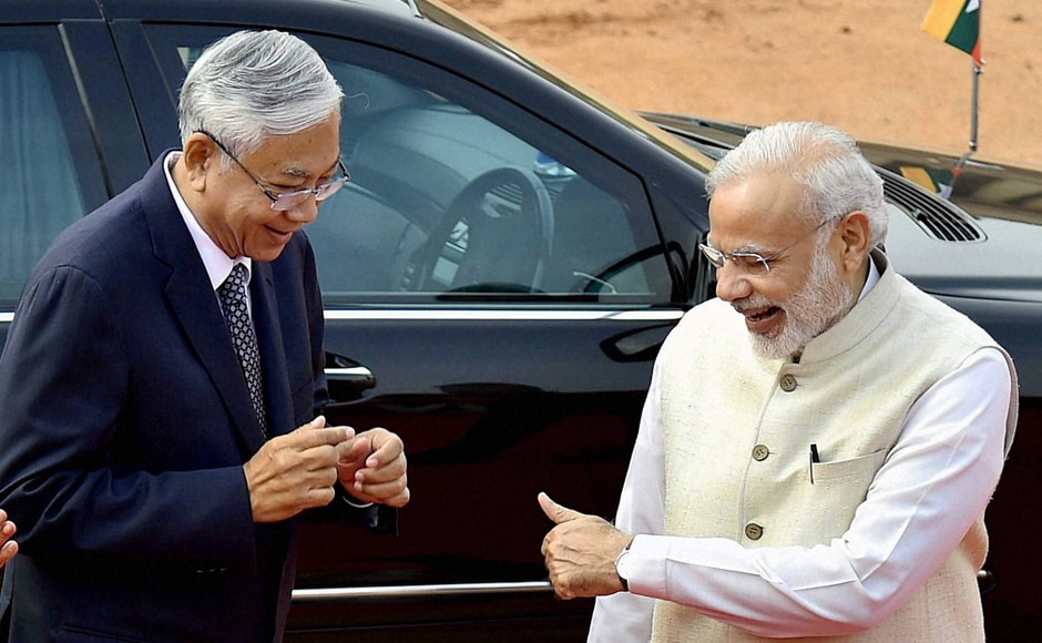 India and Myanmar on Monday signed four agreements following bilateral talks between the two leaders. PTI India and Myanmar on Monday signed four agreements following bilateral talks between the two leaders. PTI