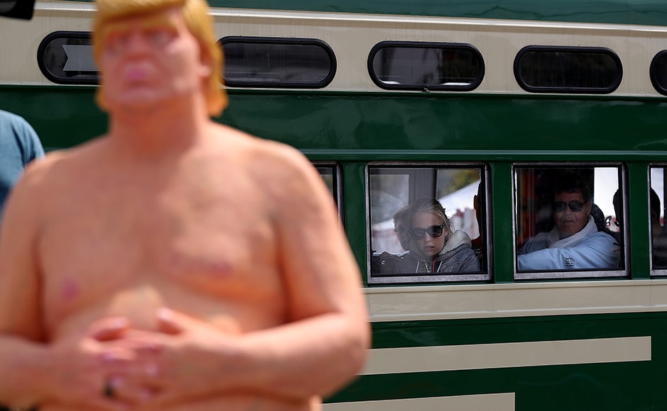 Indecline, a California-based company, released a video on their website showing a naked statue of the controversial Republican presidential nominee being made. Getty Images Indecline, a California-based company, released a video on their website showing a naked statue of the controversial Republican presidential nominee being made. Getty Images