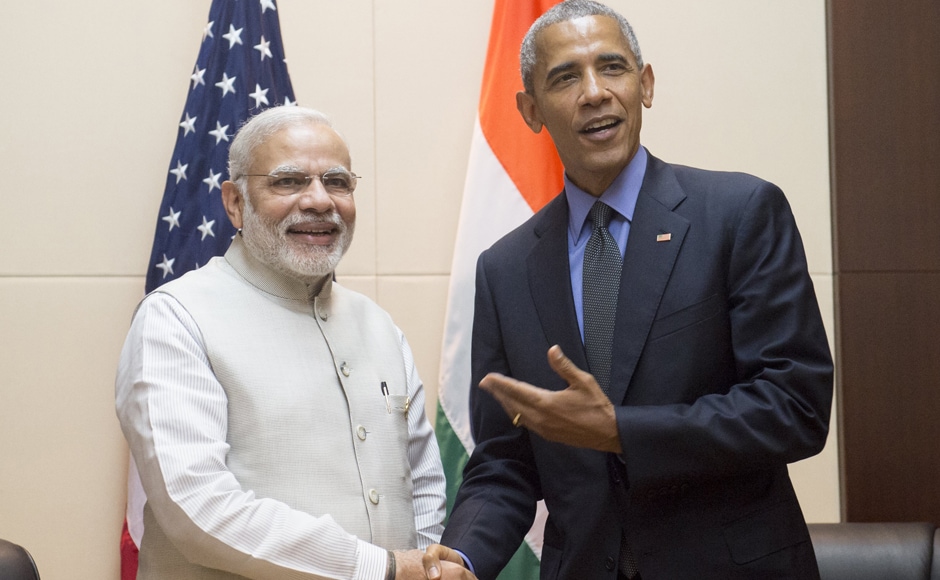 US President Barack Obama (R) shakes hands with India's Prime Minister Narendra Modi prior to a meeting on the sidelines of the Association of Southeast Asian Nations (ASEAN) Summit in Vientiane. AFP US President Barack Obama (R) shakes hands with India's Prime Minister Narendra Modi prior to a meeting on the sidelines of the Association of Southeast Asian Nations (ASEAN) Summit in Vientiane. AFP