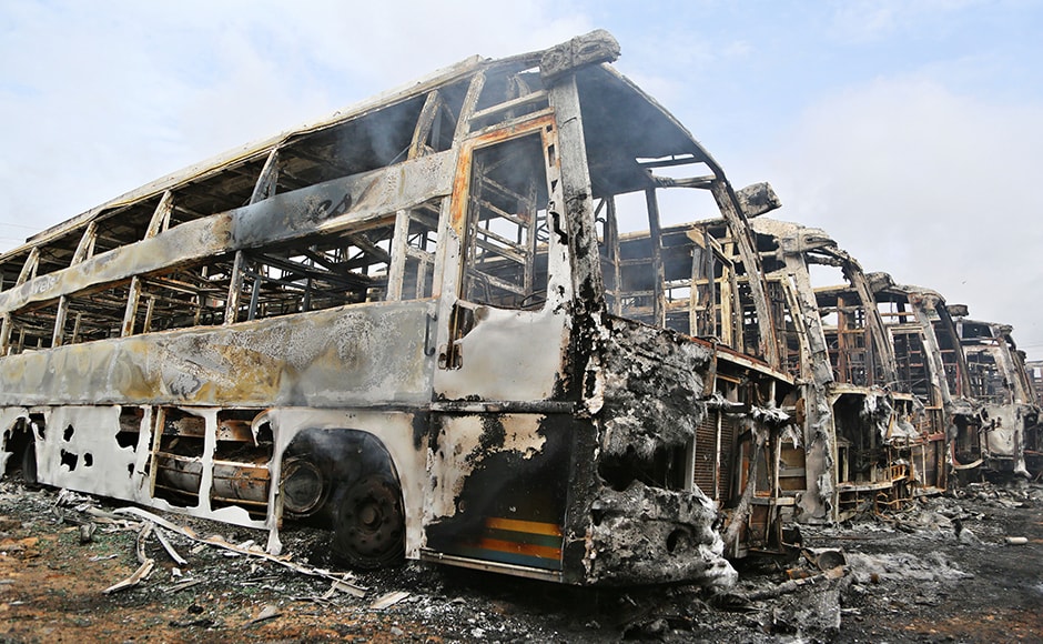 Incidents of looting and vandalism eased Tuesday in parts of India's information technology hub of Bengaluru after authorities imposed a curfew amid widespread protests overnight. (Photo: AP) Incidents of looting and vandalism eased Tuesday in parts of India's information technology hub of Bengaluru after authorities imposed a curfew amid widespread protests overnight. (Photo: AP)