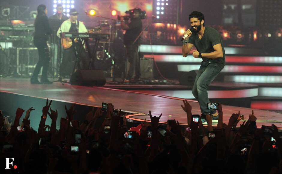 Farhan Akhtar performing at the concert. Sachin Gokhale/Firstpost Farhan Akhtar performing at the concert. Sachin Gokhale/Firstpost