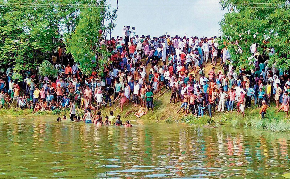 Around 65 passengers were on board and some of them swam to safety while over a dozen were feared to have been killed. PTI Around 65 passengers were on board and some of them swam to safety while over a dozen were feared to have been killed. PTI