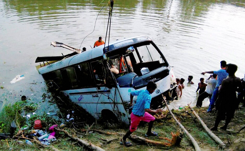 The private bus was on the way to Sitamarhi from Madhubani when the mishap took place on the state highway. PTI The private bus was on the way to Sitamarhi from Madhubani when the mishap took place on the state highway. PTI
