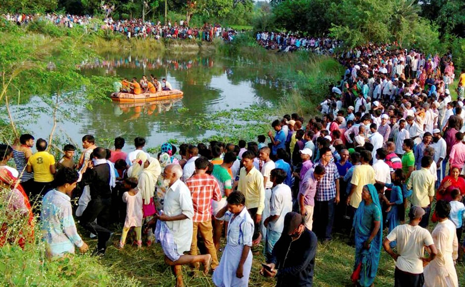 The accident took place at Basaitha Chowk under Bennipatti Police station in Madhubani, about 50 km from the district headquarters. PTI The accident took place at Basaitha Chowk under Bennipatti Police station in Madhubani, about 50 km from the district headquarters. PTI