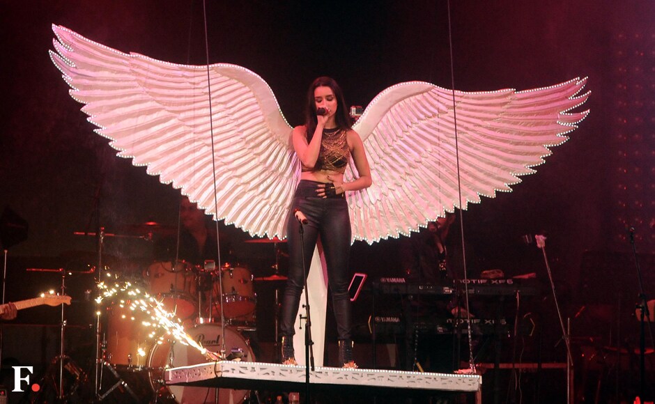 Shraddha Kapoor makes her entry on stage. Sachin Gokhale/Firstpost Shraddha Kapoor makes her entry on stage. Sachin Gokhale/Firstpost