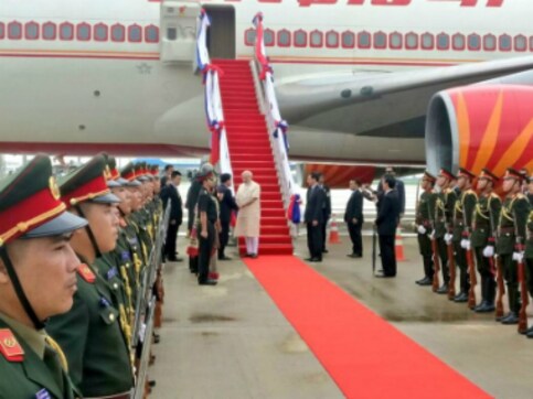 PM Modi arrives in Laos to attend Asean, East Asia summits PM Modi arrives in Laos to attend Asean, East Asia summits