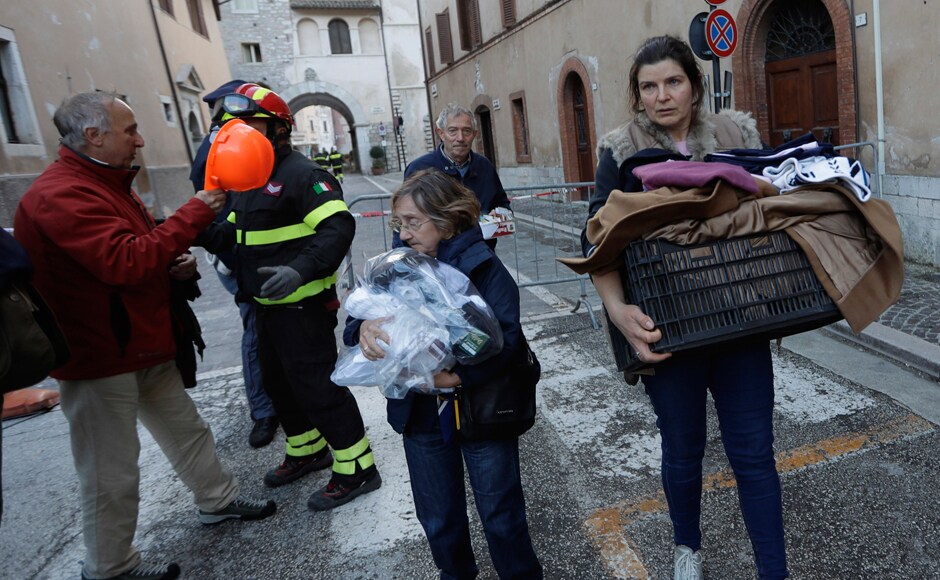 "Many houses have collapsed. Our town is finished," said Marco Rinaldi, mayor of the mountain town of Ussita. AP "Many houses have collapsed. Our town is finished," said Marco Rinaldi, mayor of the mountain town of Ussita. AP