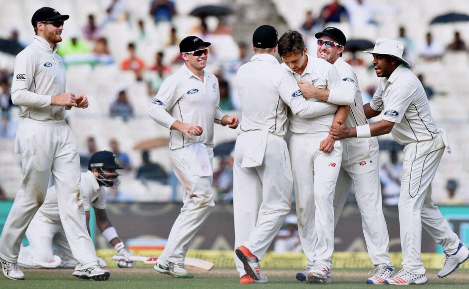 Matt Henry was easily the best bowler for New Zealand on display, getting good bounce, holding it on a constant off-stump line and getting the ball to move disconcertingly away from the batsmen. AFP Matt Henry was easily the best bowler for New Zealand on display, getting good bounce, holding it on a constant off-stump line and getting the ball to move disconcertingly away from the batsmen. AFP