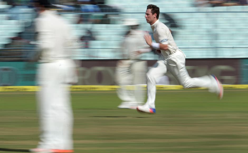 The final session of the day belonged to Rohit Sharma, however. The Mumbai batsman started off fluently, smashing two sixes, before settling down for a 103-run seventh wicket partnership with Ravi Ashwin. AP The final session of the day belonged to Rohit Sharma, however. The Mumbai batsman started off fluently, smashing two sixes, before settling down for a 103-run seventh wicket partnership with Ravi Ashwin. AP