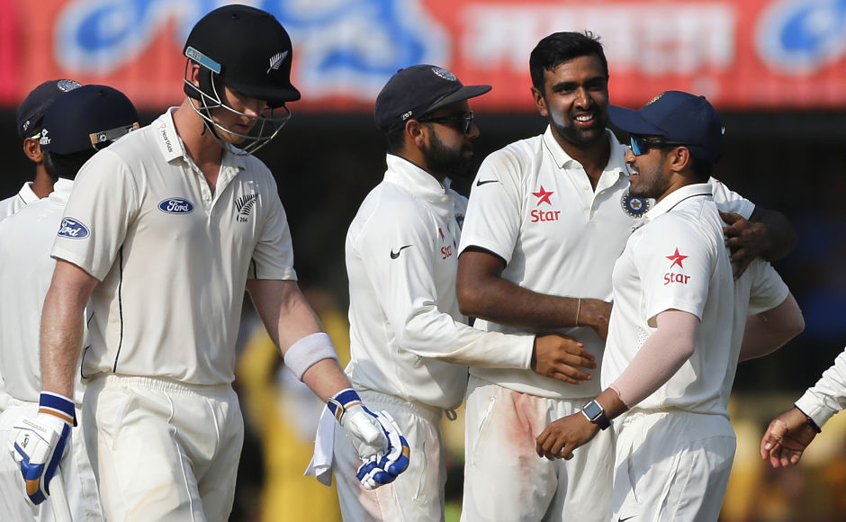 India's Ravichandran Ashwin ended the day with six wickets for 81. AP India's Ravichandran Ashwin ended the day with six wickets for 81. AP