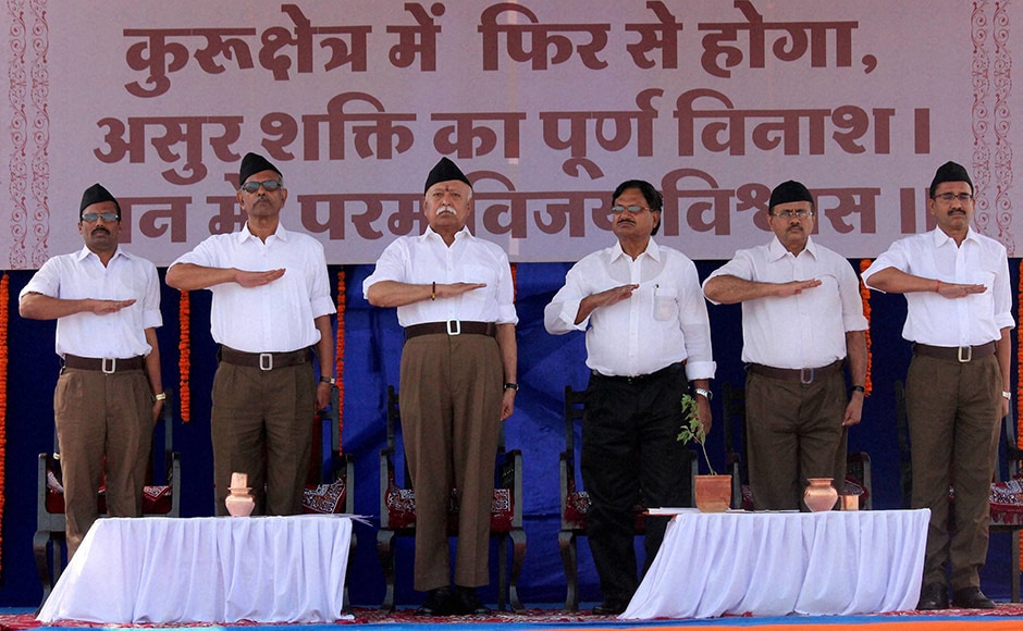 While other aspects of its attire, from shirts to shoes, have undergone a makeover since the Hindutva organisation was founded in 1925, its khaki shorts, modelled after the then British constabulary, had been a constant. PTI While other aspects of its attire, from shirts to shoes, have undergone a makeover since the Hindutva organisation was founded in 1925, its khaki shorts, modelled after the then British constabulary, had been a constant. PTI
