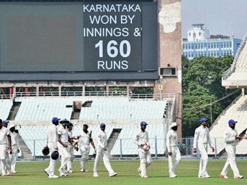 Ranji Trophy roundup: Karnataka crush Delhi; Saurashtra aim bonus-point win Ranji Trophy roundup: Karnataka crush Delhi; Saurashtra aim bonus-point win