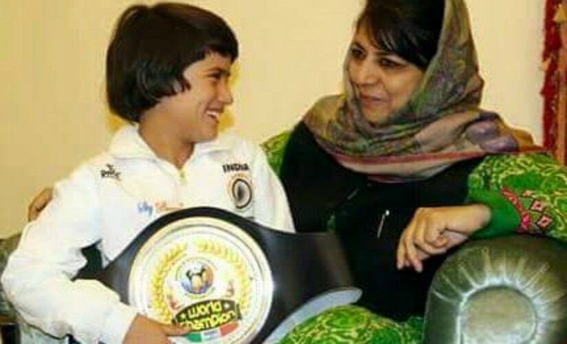 Tajamul Islam with J&K Cheif Minister Mehbooba Mufti.
