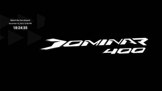 Live webcast: Launch of the all new Bajaj Dominar 400