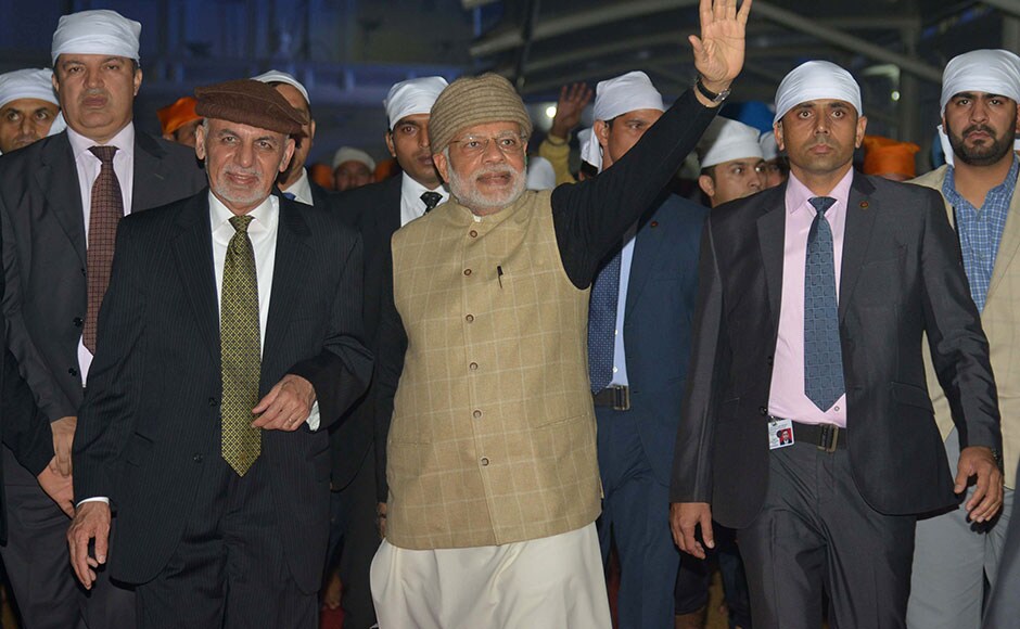 On the sidelines of the 6th Heart of Asia Summit, going on in Amritsar, Indian Prime Minister Narendra Modi and Afghan President Ashraf Ghani paid their respects at the Golden temple on 3 December, 2016. It was Prime Minister Modi's first visit to the shrine. AFP On the sidelines of the 6th Heart of Asia Summit, going on in Amritsar, Indian Prime Minister Narendra Modi and Afghan President Ashraf Ghani paid their respects at the Golden temple on 3 December, 2016. It was Prime Minister Modi's first visit to the shrine. AFP