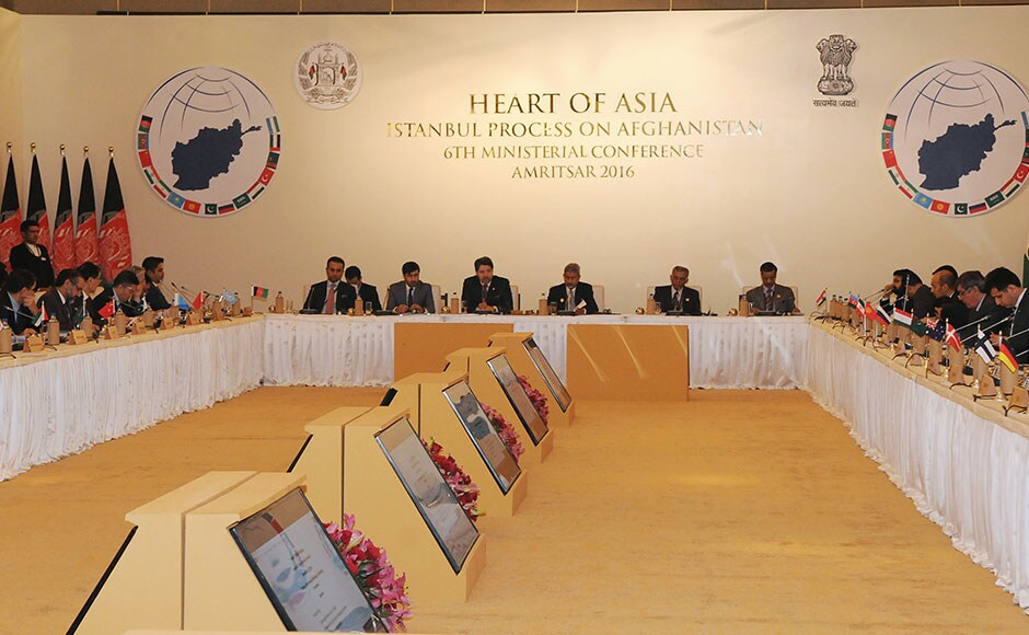 The two-day annual conference, aimed at helping Afghanistan's transition, began in Amritsar amid soaring tensions between India and Pakistan with speculation rife on whether the two countries will have a bilateral engagement on the sidelines of the conclave. The conference is being attended by the delegates of 40 nations. AFP The two-day annual conference, aimed at helping Afghanistan's transition, began in Amritsar amid soaring tensions between India and Pakistan with speculation rife on whether the two countries will have a bilateral engagement on the sidelines of the conclave. The conference is being attended by the delegates of 40 nations. AFP