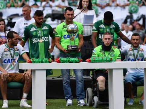Chapecoense presented Copa Sudamericana trophy two months after tragedy Chapecoense presented Copa Sudamericana trophy two months after tragedy