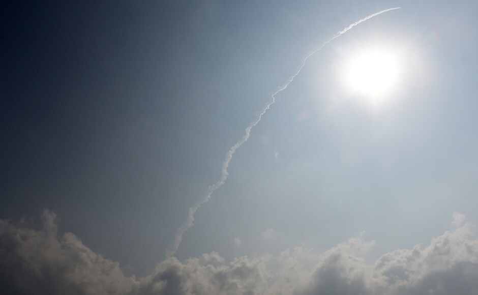 The Indian Space Research Organisation (ISRO) Polar Satellite Launch Vehicle (PSLV-C37) is seen after launch at Sriharikota on Wednesday. India successfully put a record 104 satellites from a single rocket into orbit on 15 February in the latest triumph for its famously frugal space agency. AFP The Indian Space Research Organisation (ISRO) Polar Satellite Launch Vehicle (PSLV-C37) is seen after launch at Sriharikota on Wednesday. India successfully put a record 104 satellites from a single rocket into orbit on 15 February in the latest triumph for its famously frugal space agency. AFP