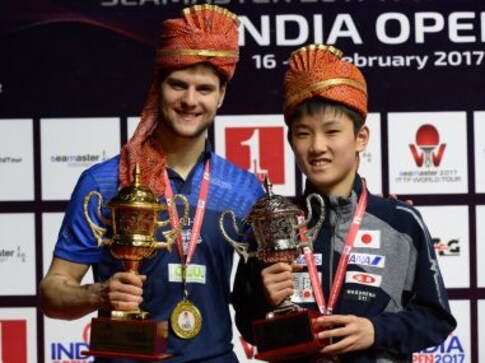 ITTF India Open: Dimtrij Ovtcharov ends 13-year-old Tomokazu Harimoto's dream run to win title ITTF India Open: Dimtrij Ovtcharov ends 13-year-old Tomokazu Harimoto's dream run to win title
